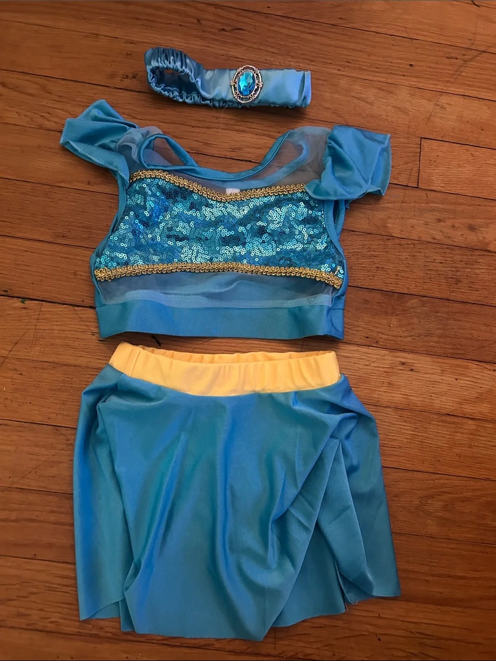 Princess Jasmine Swimsuit Kids, Size 2T-3T (110), 3 pc. New,Ruffles Fancy Swimwe